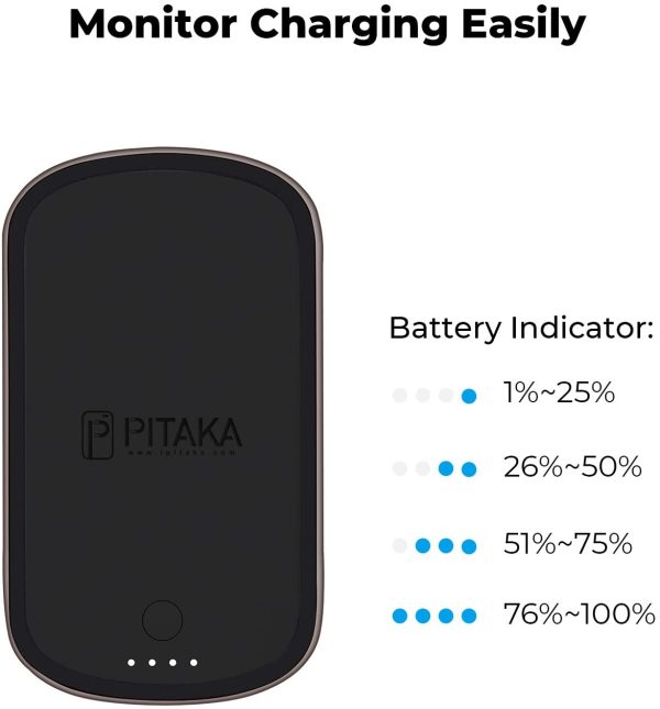 MagEZ Juice by PITAKA Wireless Charging Stand Dock Power Bank Aramid Fiber Type C Port - Image 7