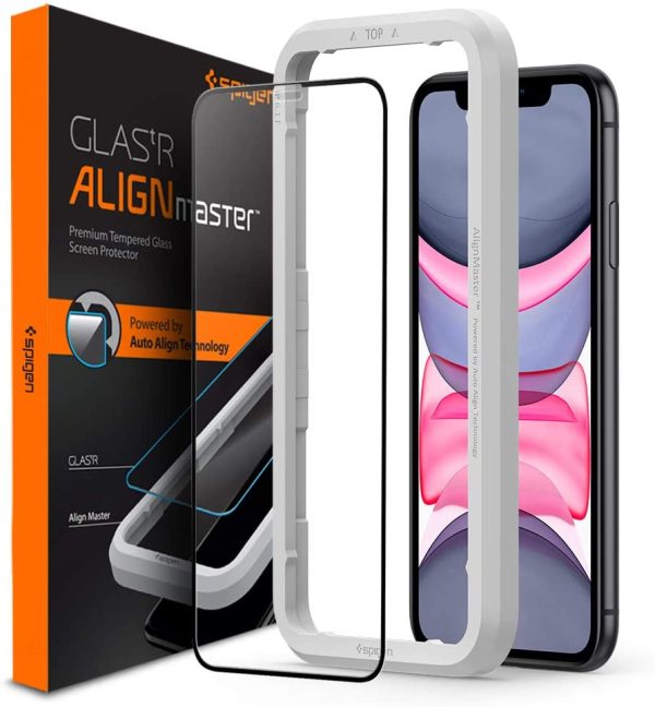 61941jHocIL._AC_SL1000_ iPhone 11 / iPhone XR Align Master Screen Protector FC Black AGL00106 - Image 1