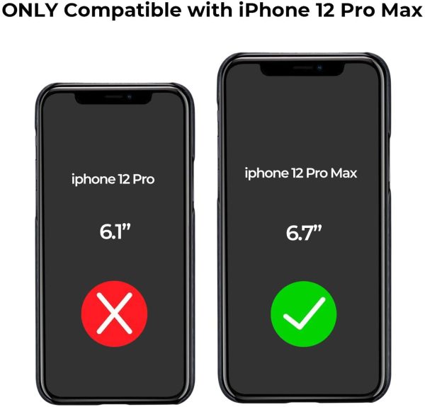 iPhone 12 Pro Max MagEZ Aramid Fiber Magnetic Case by PITAKA - Black / Grey Twill - Image 3