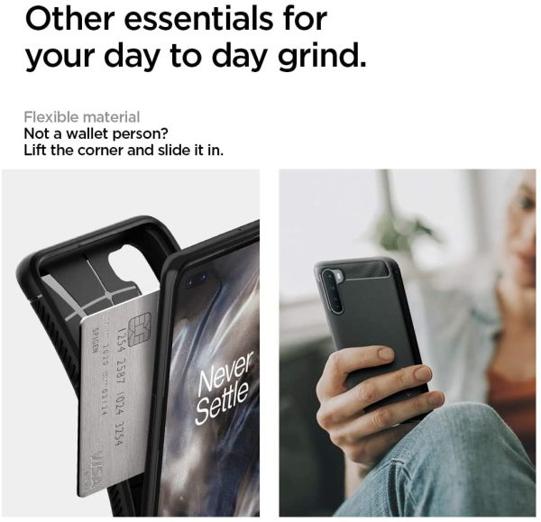 OnePlus Nord Rugged Armor Case by Spigen ACS00990 - Black - Image 5