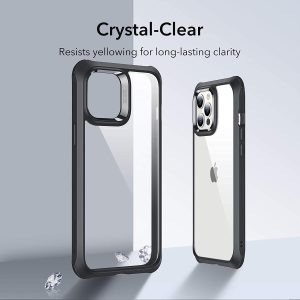 Apple iPhone 12 / iPhone 12 Pro Alliance Tough Case with 2 Tempered Glass by ESR - Black - Image 4