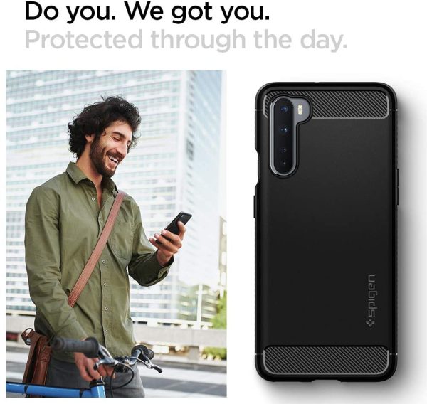 OnePlus Nord Rugged Armor Case by Spigen ACS00990 - Black - Image 7