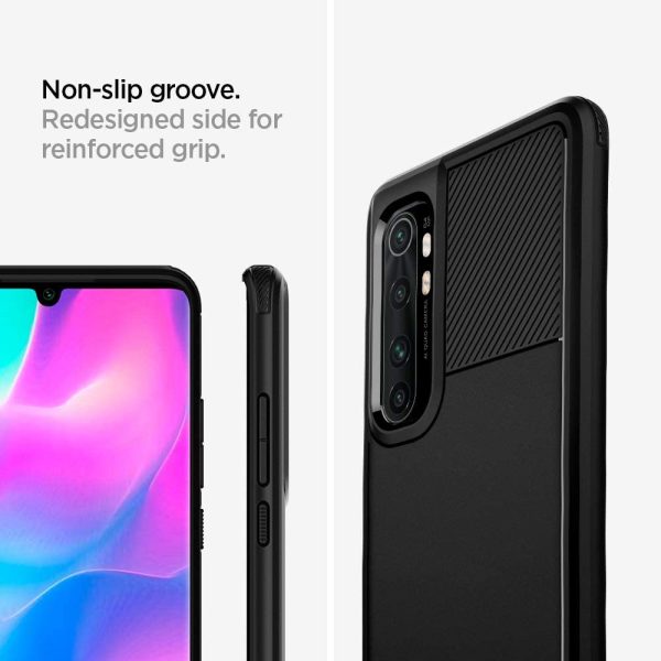 61RHgBpkRlL._AC_SL1000_ Mi Note 10 Lite Rugged Armor Case by Spigen Matte Black ACS01306 - Image 5