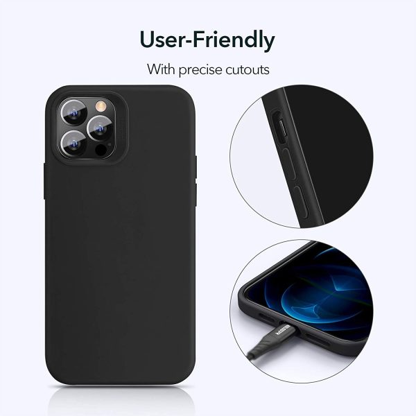 61VW+P4mOTL._AC_SL1500_ Apple iPhone 12 / iPhone 12 Pro Cloud Super Soft Case by ESR - Black - Image 2