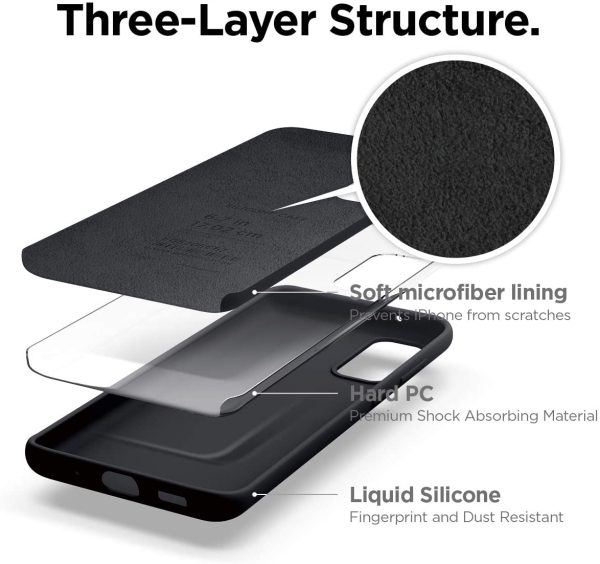 61aoi-mTdrL._AC_SL1240_ Galaxy S20 Plus Liquid Silicon Case by X Fitted - Black - Image 2
