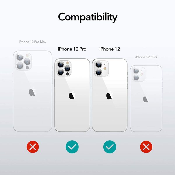 Apple iPhone 12 / iPhone 12 Pro Alliance Tough Case with 2 Tempered Glass by ESR - Clear - Image 3