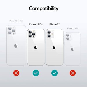 Apple iPhone 12 / iPhone 12 Pro Alliance Tough Case with 2 Tempered Glass by ESR - Black - Image 3
