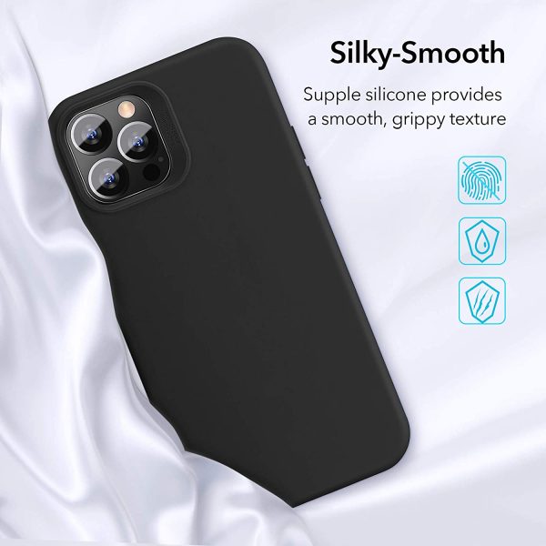 61jE3AsFxnL._AC_SL1500_ Apple iPhone 12 / iPhone 12 Pro Cloud Super Soft Case by ESR - Black - Image 8