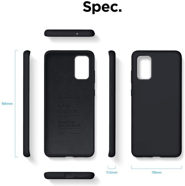 61wN1rC9dWL._AC_SL1240_ Galaxy S20 Plus Liquid Silicon Case by X Fitted - Black - Image 5