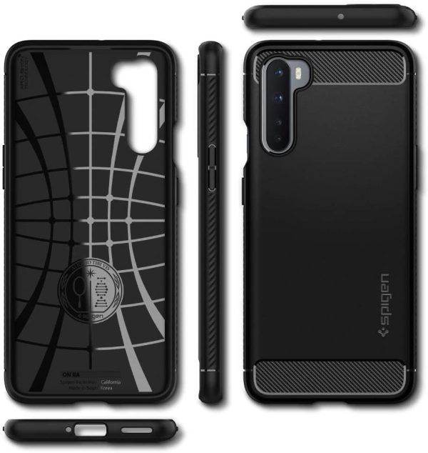 OnePlus Nord Rugged Armor Case by Spigen ACS00990 - Black - Image 8