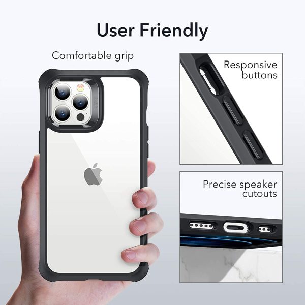 711kI26isFL._AC_SL1500_ Apple iPhone 12 / iPhone 12 Pro Alliance Tough Case with 2 Tempered Glass by ESR - Black - Image 2