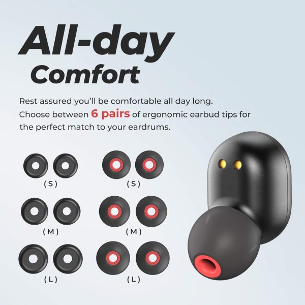 Tribit Flybuds 1 True Wireless Earbuds HiFi Stereo 36H Playtime Wireless Charging with Microphone IPX8 - BTH91 - Image 8