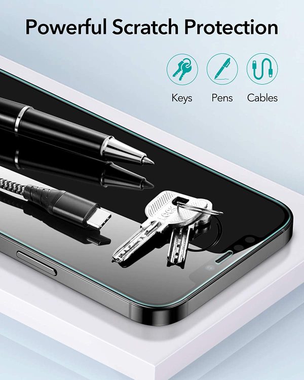 Apple iPhone 12 / iPhone 12 Pro Screen Shield Glass Protector 3 PACK with Easy Installation Frame by ESR - Image 2