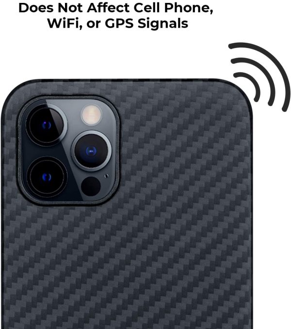 iPhone 12 Pro MagEZ Aramid Fiber Magnetic Case by PITAKA - Black / Grey Twill - Image 3