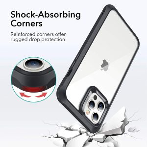 Apple iPhone 12 / iPhone 12 Pro Alliance Tough Case with 2 Tempered Glass by ESR - Black - Image 5