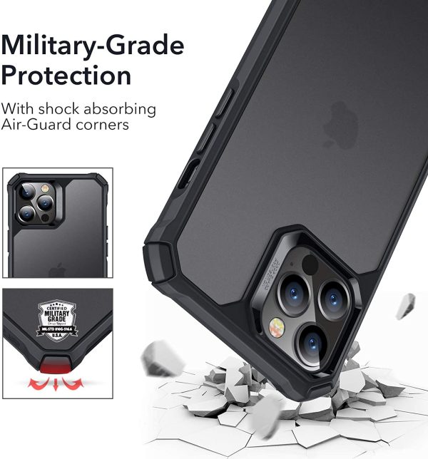 Apple iPhone 12 / iPhone 12 Pro Air Armor Rugged TPU Case - Translucent Black - Image 2