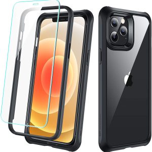 Apple iPhone 12 / iPhone 12 Pro Alliance Tough Case with 2 Tempered Glass by ESR - Black