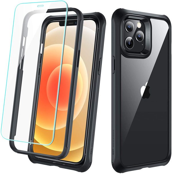 71RFOgcGK2L._AC_SL1500_ Apple iPhone 12 / iPhone 12 Pro Alliance Tough Case with 2 Tempered Glass by ESR - Black - Image 1