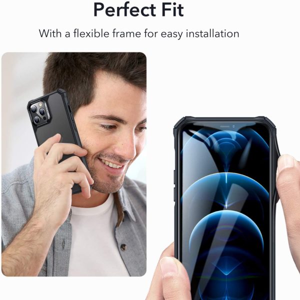 Apple iPhone 12 / iPhone 12 Pro Air Armor Rugged TPU Case - Translucent Black - Image 8