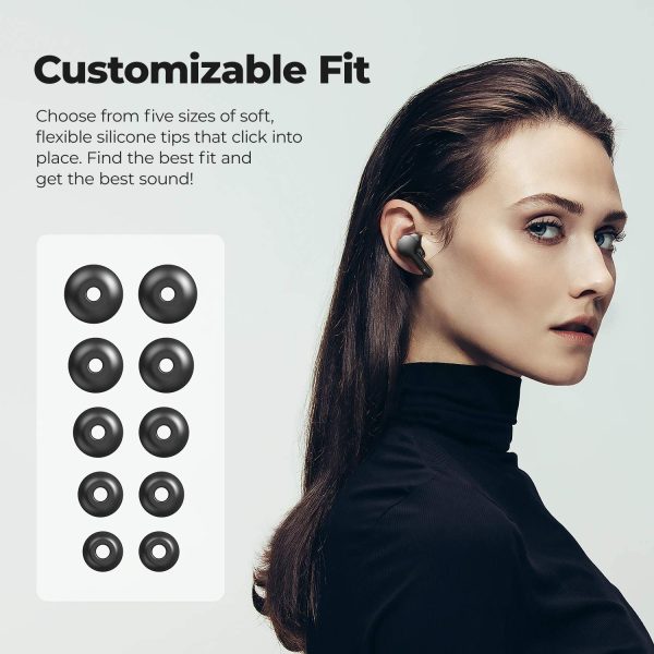 Tribit Flybuds NC Wireless Earbuds with Active Noise Cancellation - BTHA1 - Black - Image 5