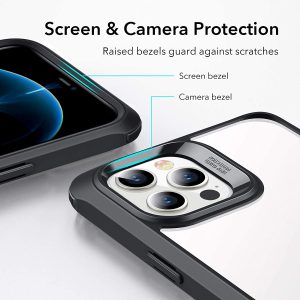 Apple iPhone 12 / iPhone 12 Pro Alliance Tough Case with 2 Tempered Glass by ESR - Black - Image 7