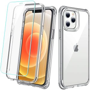 Apple iPhone 12 / iPhone 12 Pro Alliance Tough Case with 2 Tempered Glass by ESR - Clear