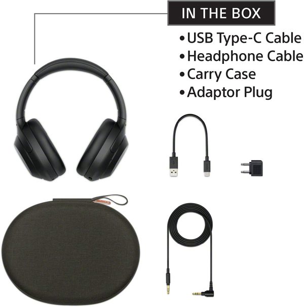 Sony WH-1000XM4 Wireless Industry Leading Noise Canceling Overhead Headphones - Black - Image 3