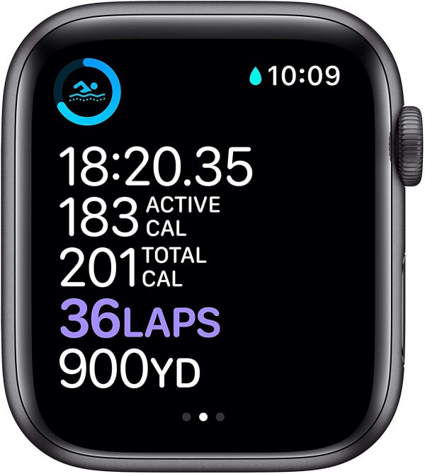 Apple Watch 6 - GPS, 44mm - - Space Gray Aluminum Case with Black Sport Band - Image 3
