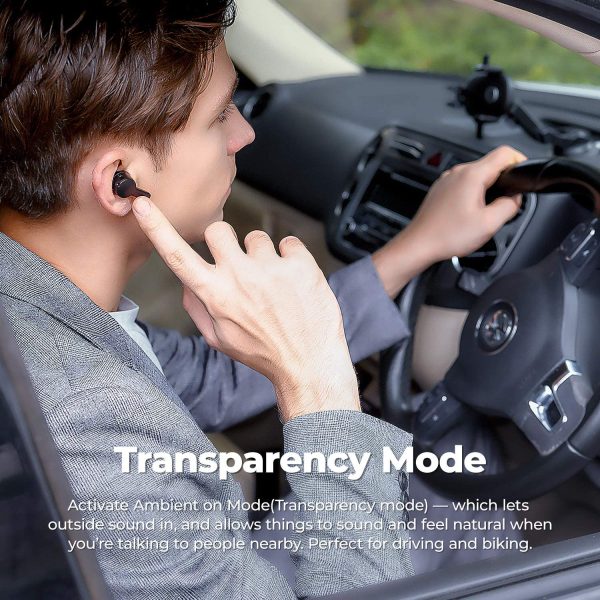 Tribit Flybuds NC Wireless Earbuds with Active Noise Cancellation - BTHA1 - Black - Image 2