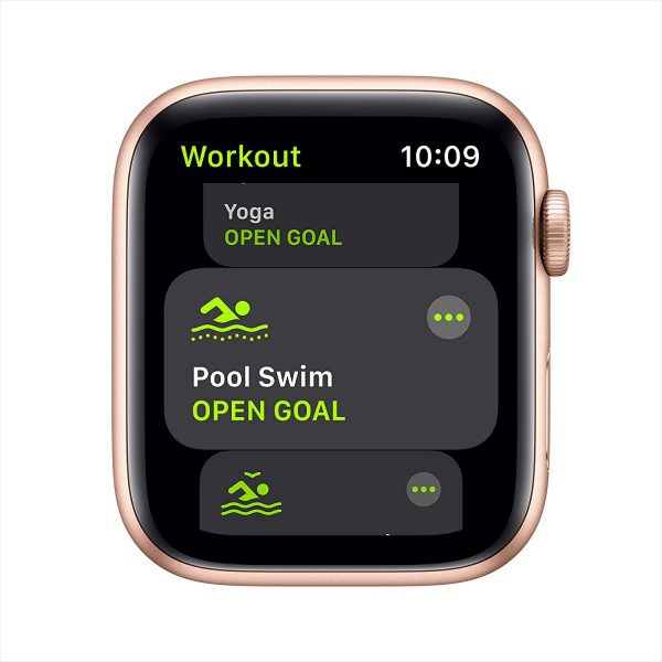 Apple Watch SE - GPS, 44mm - Gold Aluminum Case with Pink Sand Sport Band - Image 4