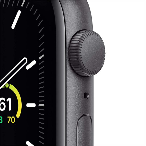 Apple Watch SE - GPS, 44mm - Space Gray Aluminum Case with Black Sport Band - Image 2