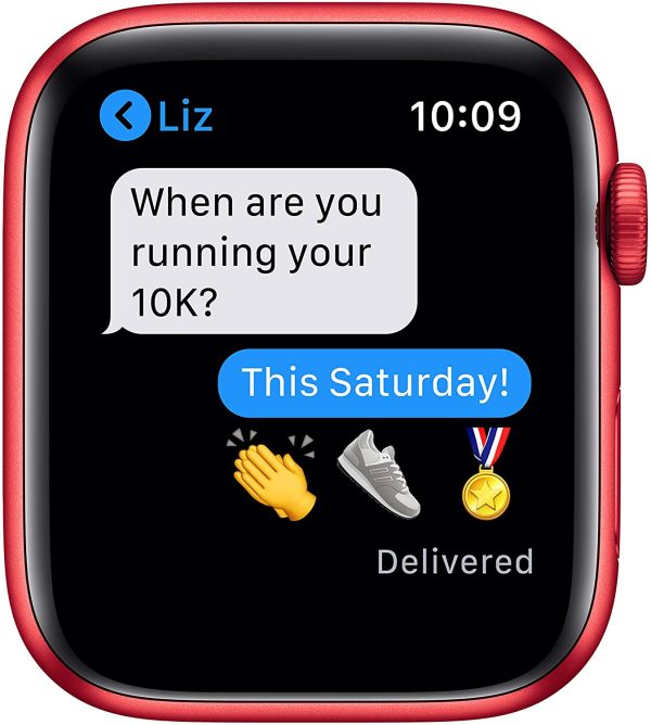 Apple Watch 6 - GPS, 44mm - (Product) RED - Aluminum Case with (Product) RED﻿ - Sport Band - Image 2