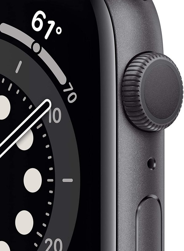 Apple Watch 6 - GPS, 44mm - - Space Gray Aluminum Case with Black Sport Band - Image 4