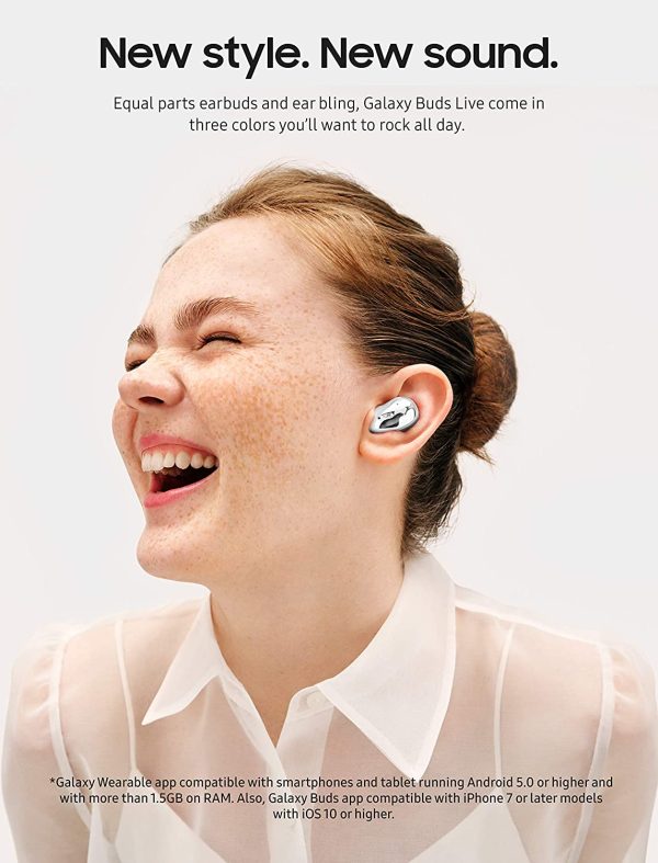 81zPkskRtyL._AC_SL1500_ Galaxy Buds Live with Active Noise Cancellation & Deep Sound Stage - Mystic White - Image 6