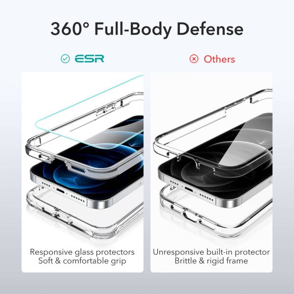 Apple iPhone 12 Pro Max Alliance Tough Case with 2 Tempered Glass by ESR - Clear - Image 14
