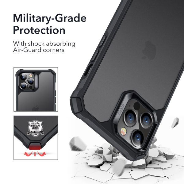 Apple iPhone 12 Pro Max Air Armor Rugged TPU Case - Translucent Black - Image 9