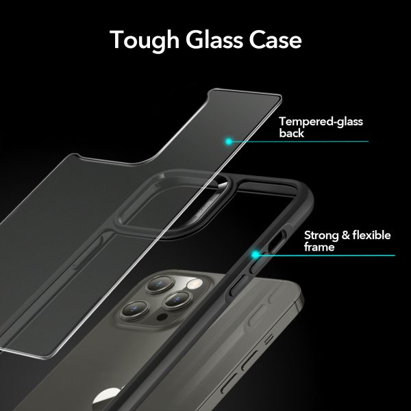 Apple iPhone 12 / iPhone 12 Pro Ice Shield Echo Tempered Glass Case by ESR - Black - Image 2
