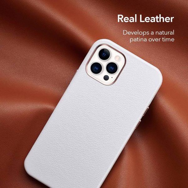 KF1-pro Apple iPhone 12 Pro Max Metro Premium Real Leather Case by ESR - White - Image 5