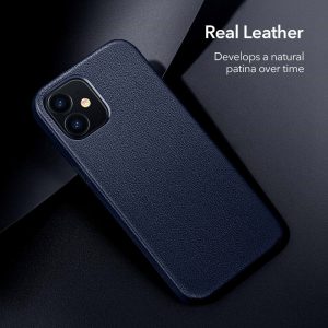 Apple iPhone 12 mini Metro Premium Real Leather Case by ESR - Navy Blue - Image 12