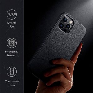 Apple iPhone 12 Pro Max Metro Premium Real Leather Case by ESR - Black - Image 3