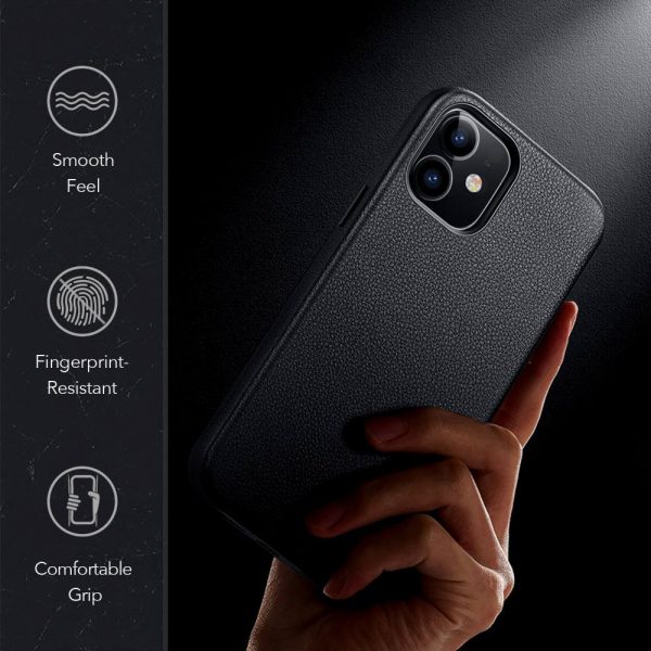 Apple iPhone 12 mini Metro Premium Real Leather Case by ESR - Black - Image 11