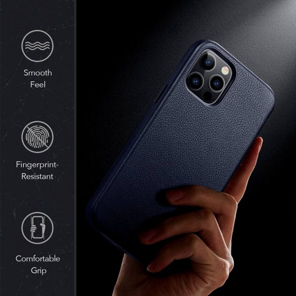 KF2蓝 Apple iPhone 12 Pro Max Metro Premium Real Leather Case by ESR - Blue - Image 12