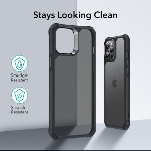 Apple iPhone 12 Pro Max Air Armor Rugged TPU Case - Translucent Black - Image 5