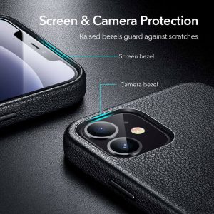 Apple iPhone 12 mini Metro Premium Real Leather Case by ESR - Black - Image 8