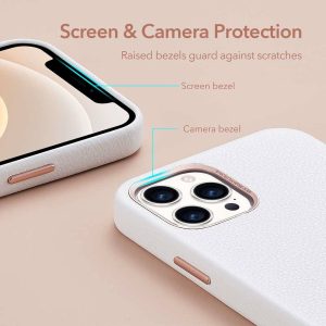 Apple iPhone 12 Pro Max Metro Premium Real Leather Case by ESR - White - Image 10