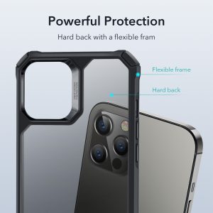 Apple iPhone 12 Pro Max Air Armor Rugged TPU Case - Translucent Black - Image 4