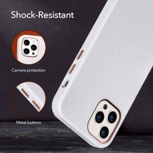 Apple iPhone 12 Pro Max Metro Premium Real Leather Case by ESR - White - Image 9