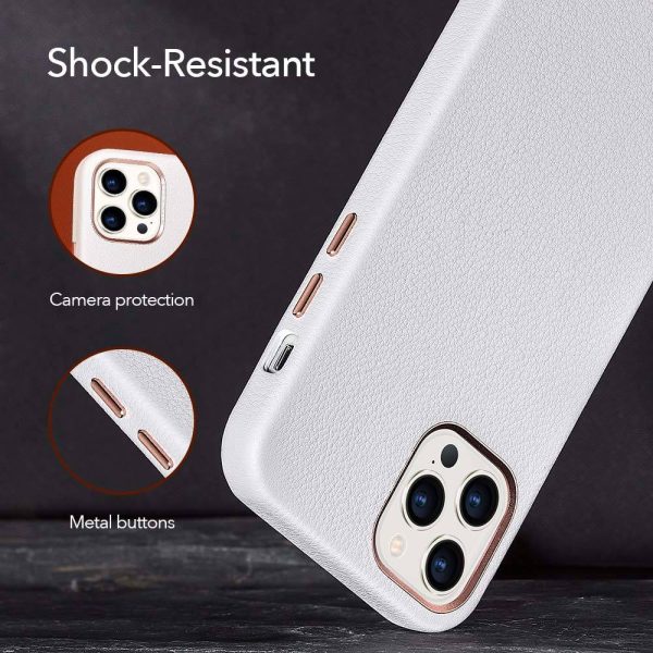 KF6-pro Apple iPhone 12 Pro Max Metro Premium Real Leather Case by ESR - White - Image 9
