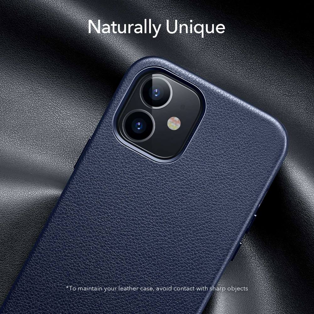 Apple iPhone 12 mini Metro Premium Real Leather Case by ESR Blue