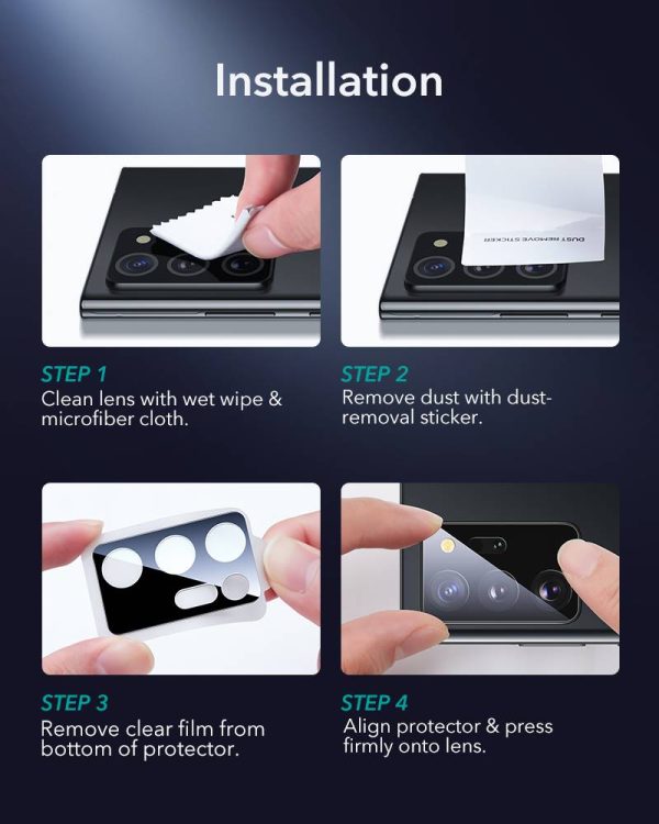 KF7 Galaxy Note 20 Ultra Camera Lens HD Protector 2 PACK by ESR - Image 5